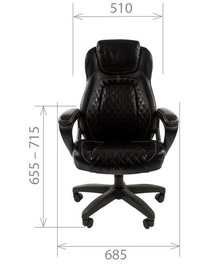 Компьютерное кресло CHAIRMAN 432, экокожа, цвет черный в Вологде - изображение 1
