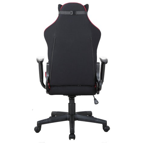 Компьютерное кресло Brabix GT Racer GM-100 (подушка, ткань, черное/красное) в Вологде - изображение 5