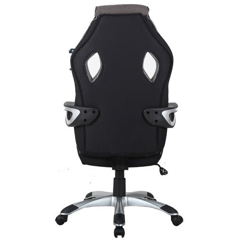 Кресло компьютерное Brabix Techno GM-002 (ткань, черное/серое, вставки белые) в Вологде - изображение 3