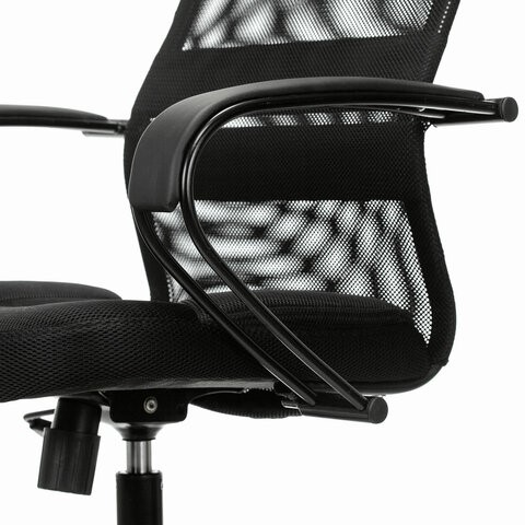 Кресло компьютерное Brabix Premium Stalker EX-608 PL (ткань-сетка/кожзам, черное) 532090 в Вологде - изображение 8