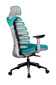 Кресло Riva Chair SHARK (Лазурный/серый) в Вологде - предосмотр 3