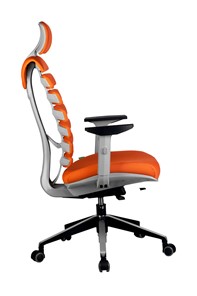 Офисное кресло Riva Chair SHARK (Оранжевый/серый) в Вологде - предосмотр 2