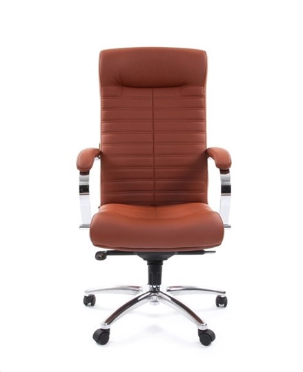 Офисное кресло CHAIRMAN 480 Экокожа Terra 111 (коричневая) в Вологде - изображение 1