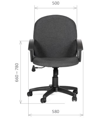 Офисное кресло CHAIRMAN 681 Ткань C-3 черное в Вологде - изображение 1
