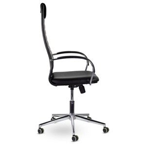 Офисное кресло Brabix Premium Pilot EX-610 CH (хром, кожзам, черное) в Вологде - предосмотр 1
