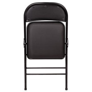 Офисный стул складной Brabix Golf Plus CF-003 Комфорт (черный каркас, кожзам черный) в Вологде - предосмотр 3