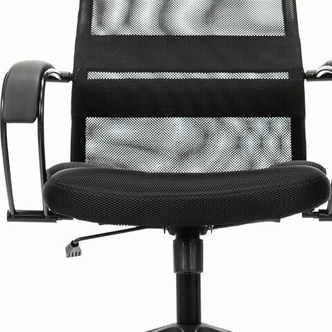 Кресло компьютерное Brabix Premium Stalker EX-608 PL (ткань-сетка/кожзам, черное) 532090 в Вологде - изображение 10