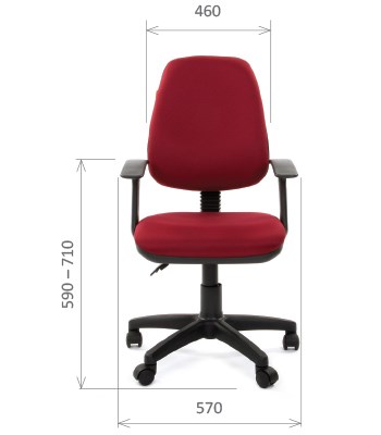 Кресло офисное CHAIRMAN 661 Ткань стандарт 15-11 красная в Вологде - изображение 1