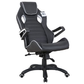 Офисное кресло Brabix Techno Pro GM-003 (экокожа, черное/серое, вставки серые) в Вологде - предосмотр 1
