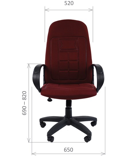 Компьютерное кресло CHAIRMAN 727 ткань ст., цвет бордо в Вологде - изображение 1