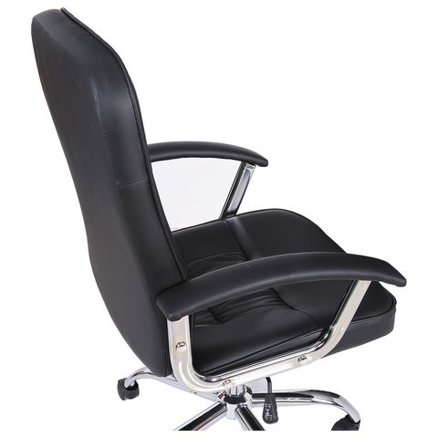 Кресло офисное Brabix Bit EX-550 (хром, экокожа, черное) 531838 в Вологде - изображение 6