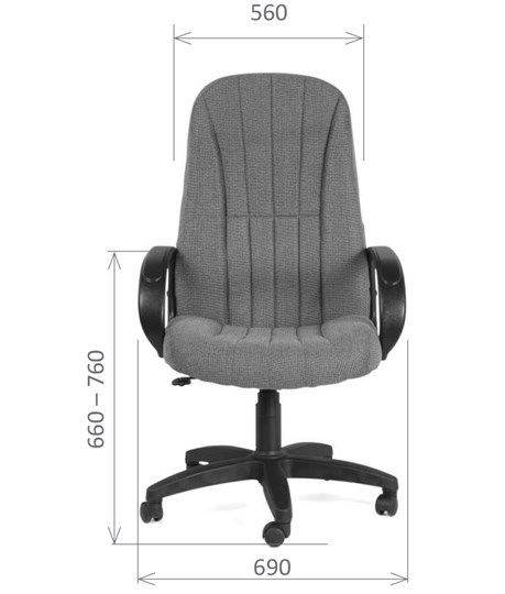 Офисное кресло CHAIRMAN 685, ткань TW 12, цвет серый в Вологде - изображение 1