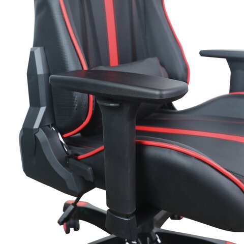 Компьютерное кресло Brabix GT Carbon GM-120 (две подушки, экокожа, черное/красное) 531931 в Вологде - изображение 10