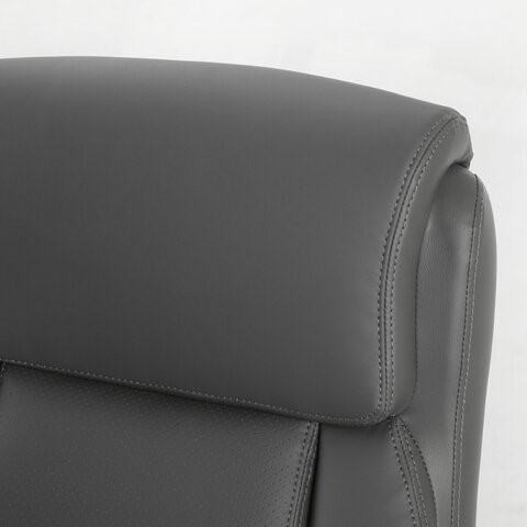 Кресло Brabix Premium Level EX-527 (пружинный блок, рециклированная кожа, серое) в Вологде - изображение 5