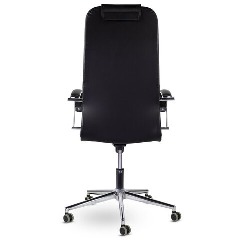 Офисное кресло Brabix Premium Pilot EX-610 CH (хром, кожзам, черное) в Вологде - изображение 4