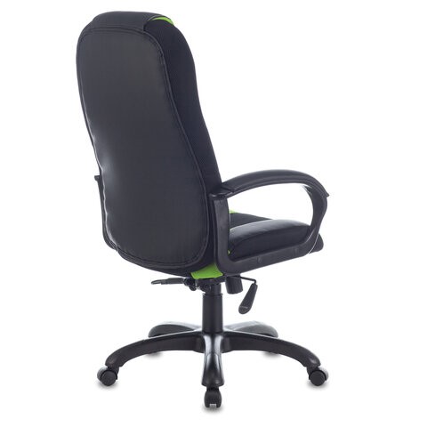 Компьютерное кресло Brabix Premium Rapid GM-102 (экокожа/ткань, черное/зеленое) в Вологде - изображение 2