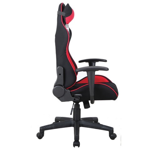 Компьютерное кресло Brabix GT Racer GM-100 (подушка, ткань, черное/красное) в Вологде - изображение 2