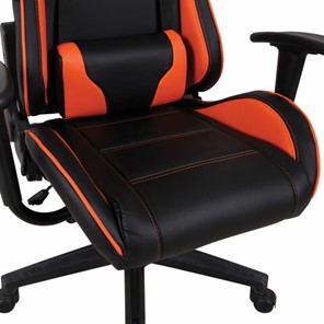 Офисное кресло Brabix GT Racer GM-100 (две подушки, экокожа, черное/оранжевое) в Вологде - предосмотр 8