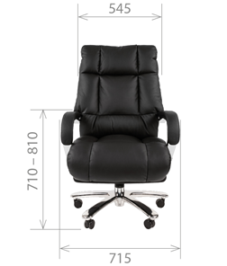 Офисное кресло CHAIRMAN 405 черное нат.кожа/экокожа в Вологде - предосмотр 3
