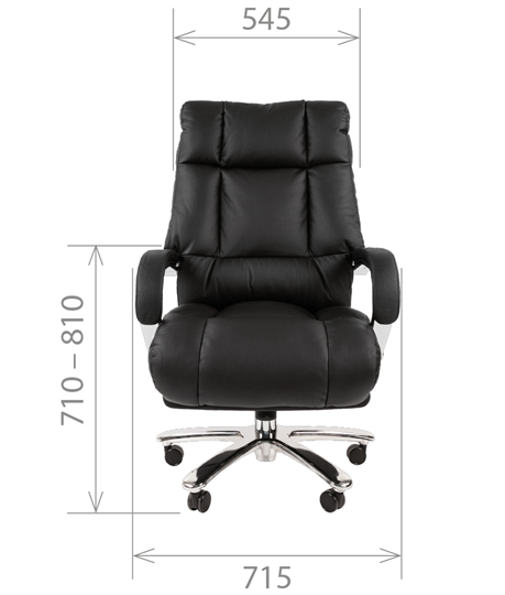 Офисное кресло CHAIRMAN 405 черное нат.кожа/экокожа в Вологде - изображение 3
