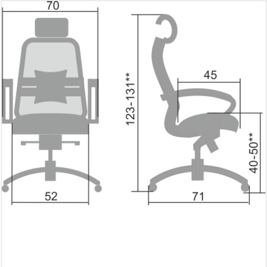 Кресло компьютерное Samurai S-2.04, серый в Вологде - изображение 4
