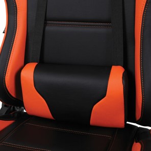 Офисное кресло Brabix GT Racer GM-100 (две подушки, экокожа, черное/оранжевое) в Вологде - предосмотр 7