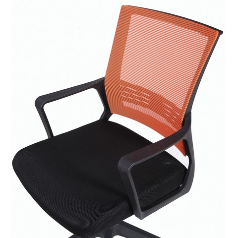 Кресло офисное Brabix Balance MG-320 (с подлокотниками, комбинированное черное/оранжевое) в Вологде - изображение 5