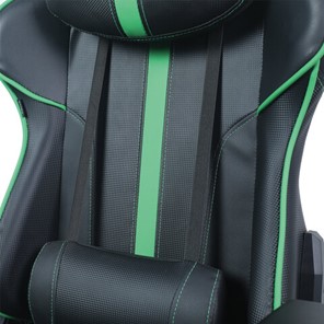 Кресло офисное Brabix GT Carbon GM-120 (две подушки, экокожа, черное/зеленое) в Вологде - предосмотр 6