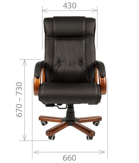Компьютерное кресло CHAIRMAN 653 кожа черная в Вологде - изображение 1