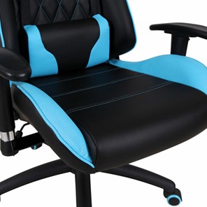 Компьютерное кресло Brabix GT Master GM-110 (две подушки, экокожа, черное/голубое) 531928 в Вологде - предосмотр 8