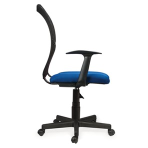 Офисное кресло Brabix Spring MG-307 (с подлокотниками, комбинированное синее/черное TW) в Вологде - предосмотр 1