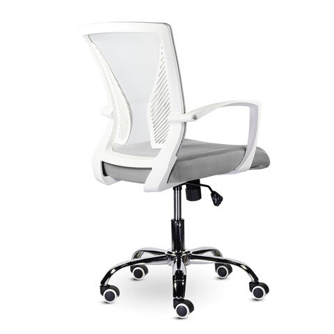 Офисное кресло Brabix Wings MG-306 (пластик белый, хром, сетка, серое) 532012 в Вологде - изображение 2