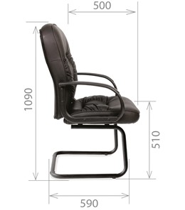 Офисное кресло CHAIRMAN 416V экокожа черная в Вологде - предосмотр 2