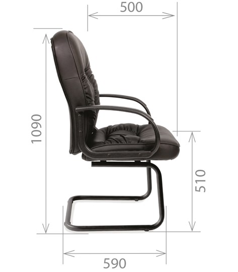 Офисное кресло CHAIRMAN 416V экокожа черная в Вологде - изображение 2