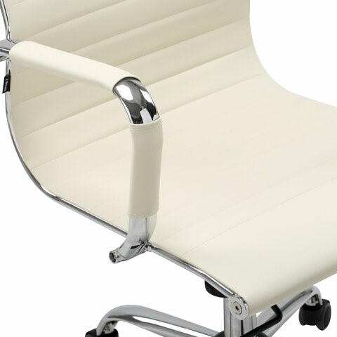 Кресло офисное Brabix Energy EX-509 (экокожа, хром, бежевое) в Вологде - изображение 6