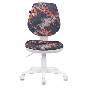 Офисное кресло Brabix Fancy MG-201W (без подлокотников, пластик белый, с рисунком "Graffity") 532415 в Вологде - предосмотр 1
