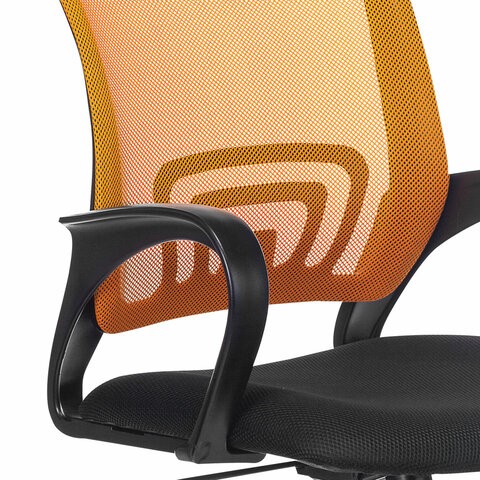Кресло Brabix Fly MG-396 (с подлокотниками, сетка, оранжевое/черное) в Вологде - изображение 4