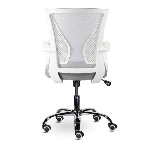 Офисное кресло Brabix Wings MG-306 (пластик белый, хром, сетка, серое) 532012 в Вологде - изображение 3