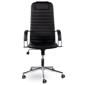 Офисное кресло Brabix Premium Pilot EX-610 CH (хром, кожзам, черное) в Вологде - предосмотр 2