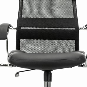 Офисное кресло Brabix Premium Stalker EX-608 CH (хром, ткань-сетка/кожзам, черное) 532091 в Вологде - предосмотр 7