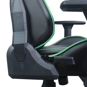 Кресло офисное Brabix GT Carbon GM-120 (две подушки, экокожа, черное/зеленое) в Вологде - предосмотр 11