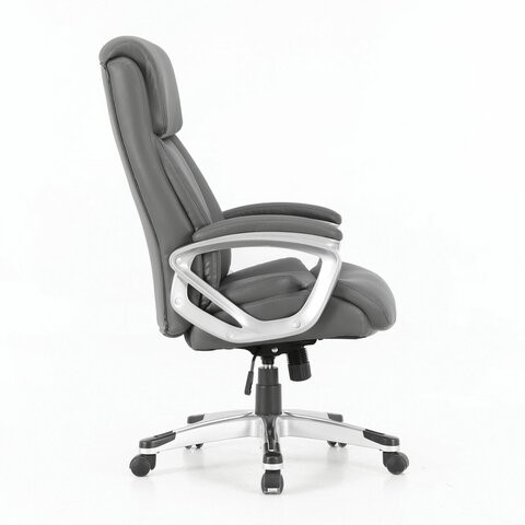 Кресло Brabix Premium Level EX-527 (пружинный блок, рециклированная кожа, серое) в Вологде - изображение 1