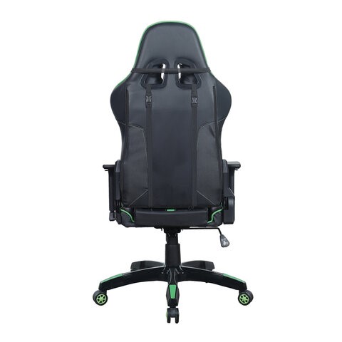 Кресло офисное Brabix GT Carbon GM-120 (две подушки, экокожа, черное/зеленое) в Вологде - изображение 3