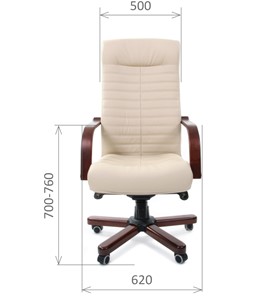 Офисное кресло CHAIRMAN 480 WD, экокожа, цвет бежевый в Вологде - предосмотр 1
