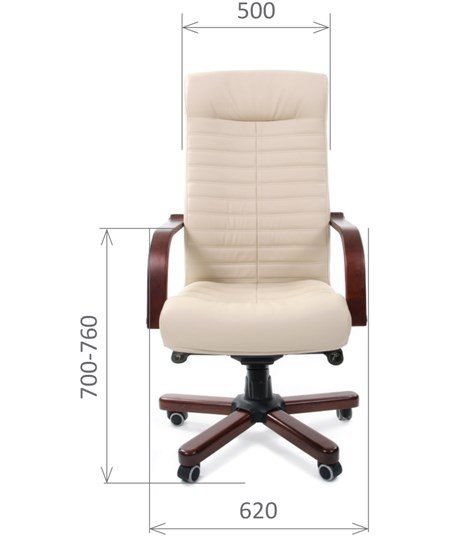 Офисное кресло CHAIRMAN 480 WD, экокожа, цвет бежевый в Вологде - изображение 1