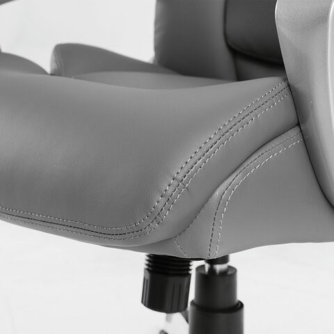 Кресло Brabix Premium Level EX-527 (пружинный блок, рециклированная кожа, серое) в Вологде - изображение 9