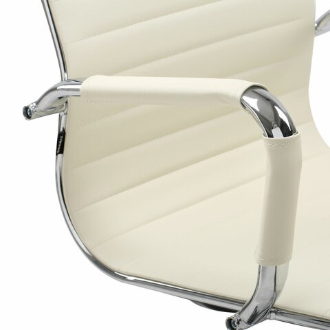 Кресло офисное Brabix Energy EX-509 (экокожа, хром, бежевое) в Вологде - изображение 7