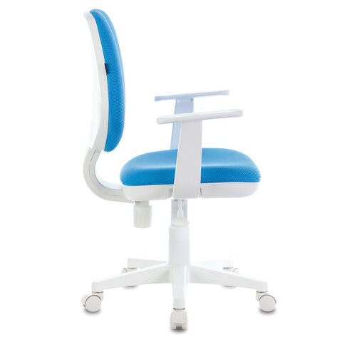 Офисное кресло Brabix Fancy MG-201W (с подлокотниками, пластик белый, голубое) в Вологде - изображение 2