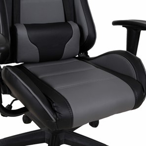 Кресло компьютерное Brabix GT Racer GM-100 (две подушки, экокожа, черное/серое) 531926 в Вологде - предосмотр 8