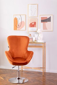 Кресло офисное Беннет-1, Микровелюр оранжевый в Вологде - предосмотр 3